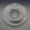 Plato de vidrio con recubrimiento de plata vintage de EE. UU., 25 cm de diámetro