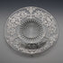 Plato de vidrio con recubrimiento de plata vintage de EE. UU., 25 cm de diámetro