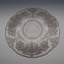 Plato de vidrio con recubrimiento de plata vintage de EE. UU., 25 cm de diámetro
