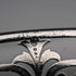 Plato de vidrio con recubrimiento de plata vintage de EE. UU., 25 cm de diámetro