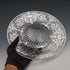 Plato de vidrio con recubrimiento de plata vintage de EE. UU., 25 cm de diámetro