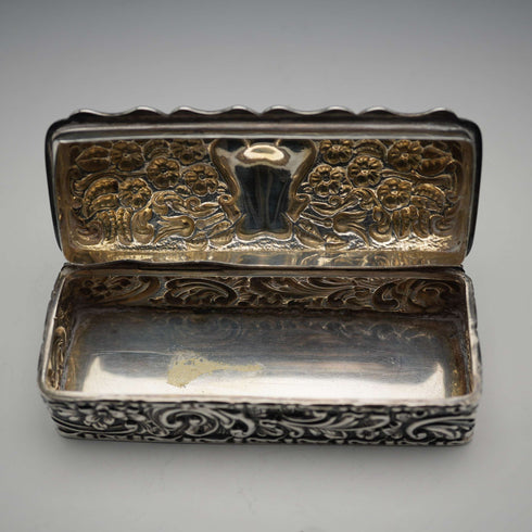 1906年 英国アンティーク 純銀製 トリンケットボックス 64g GEORGE NATHAN & RIDLEY HAYES