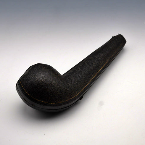 1901年 英國古董 「ROBERTSON」 煙斗 純銀裝飾 W H Carrington &Co 盒裝