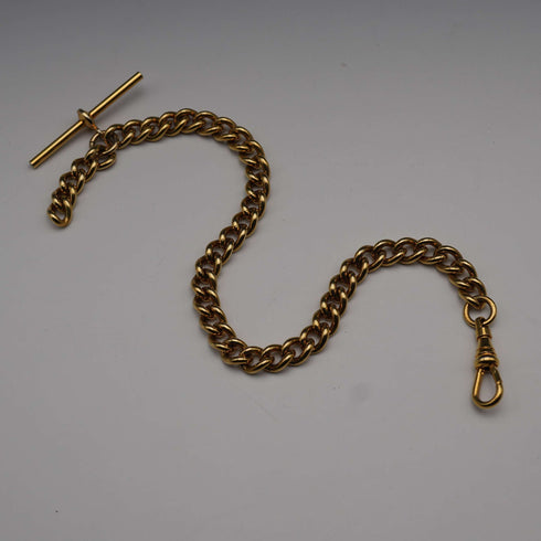 Cadena Albert de eslabones Kihei vintage de oro laminado, sin relicario