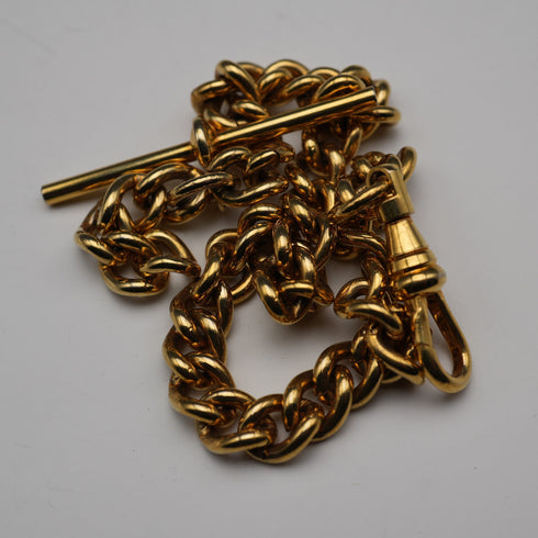 Cadena Albert de eslabones Kihei vintage de oro laminado, sin relicario