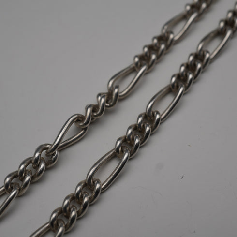 復古 純銀製 費加羅鍊 奧伯特鍊 全長50cm 34g