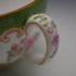 British Antique Minton Green Cockatrice Teacup Trio