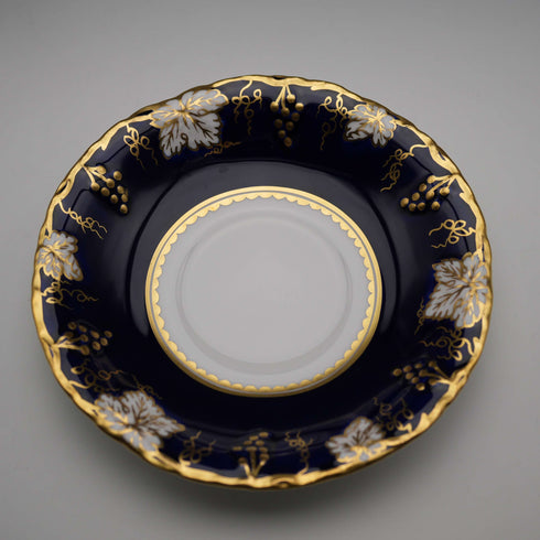 英国复古 Royal Crown Derby “Vine Cobalt” 茶杯与茶碟②