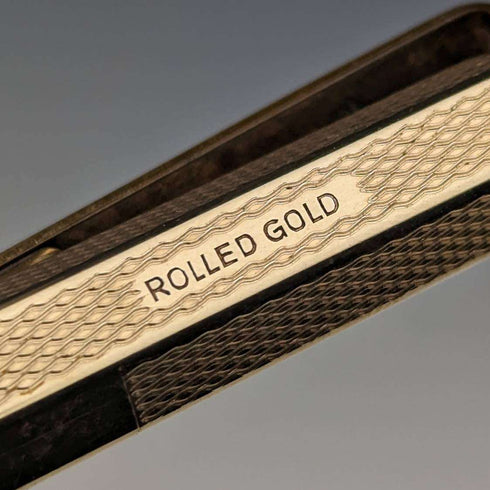 British Vintage Yard O Red Rolled Gold Hexagon Propelled Pencil in Case