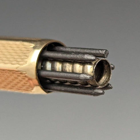 英国ヴィンテージ ヤード・オ・レッド ロールドゴールド ヘキサゴン 推進式ペンシル ケース入