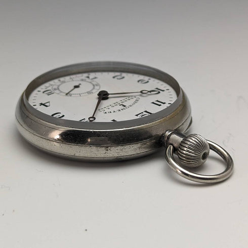 Around 1930 Switzerland Eberard Chronometer pocket watch Nickel open face Works well