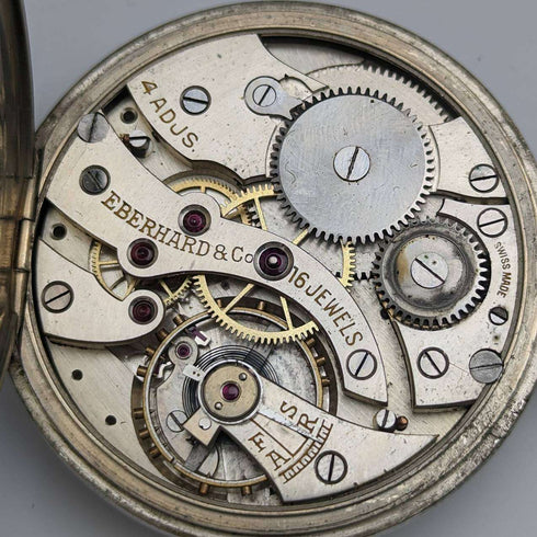 1930年頃 スイス エベラール クロノメーター 懐中時計 ニッケルオープンフェース 動作良好