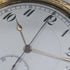 Around 1918 Antique Le Phare minute repeater & chronograph pocket watch gold plated hunter case refurbished