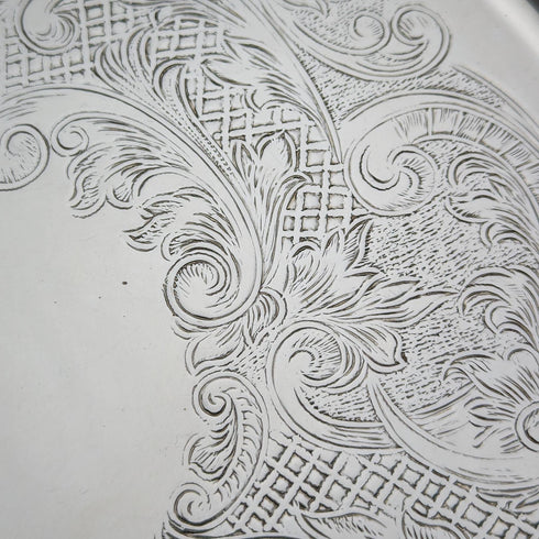 英國復古鍍銀托盤 Salva 直徑 28 厘米 EHP