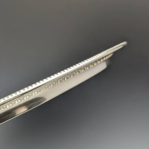 British Vintage Silver Plate Earring Decoration Tray Diameter 32cm Barker Ellis