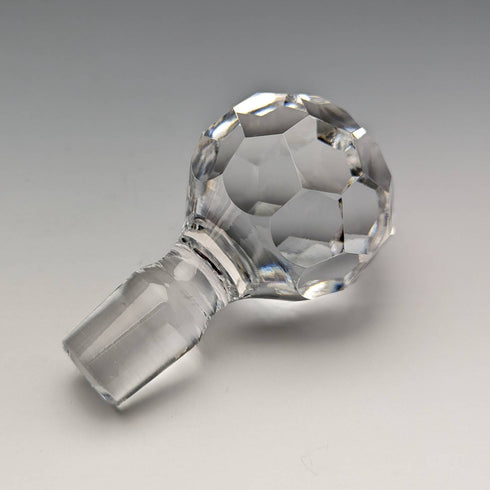 1979 年英國復古切割玻璃方形醒酒器,純銀裝飾 JA Campbell