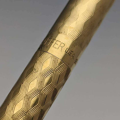 US Vintage Sheaffer Fountain Pen Gold Plated Fountain Pen and Ballpoint Pen Set with Case