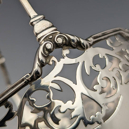 1929 British Vintage Sterling Silver Sugar Basket 100g Walker and Hall