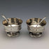 1870 British Antique Pure Silver Salt Dish & Spoon Pair 80g Martin and Hall