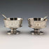 1870 British Antique Pure Silver Salt Dish & Spoon Pair 80g Martin and Hall