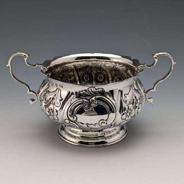 1894年 英国アンティーク 純銀製 シュガーボウル 113g John Millward Banks