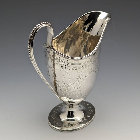 1872 British Antique Sterling Silver Cream Jug 138g Martin and Hall