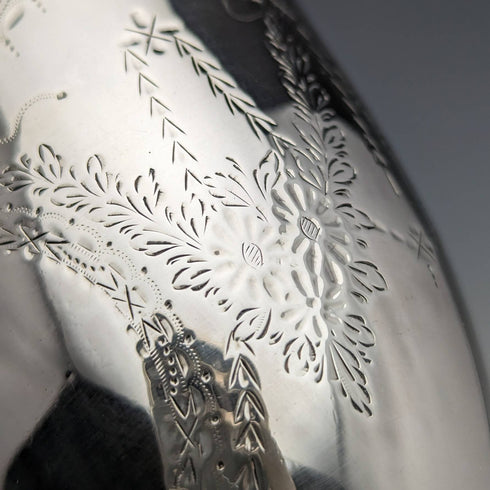 1872 British Antique Sterling Silver Cream Jug 138g Martin and Hall