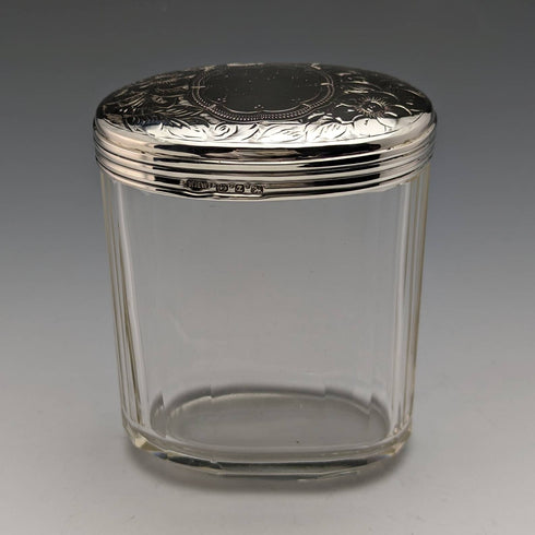 1899 年英國古董純銀蓋玻璃瓶 William Harrison Walter