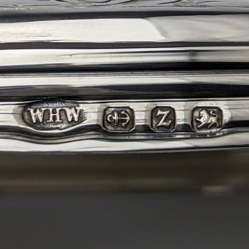 1899 年英國古董純銀蓋玻璃瓶 William Harrison Walter