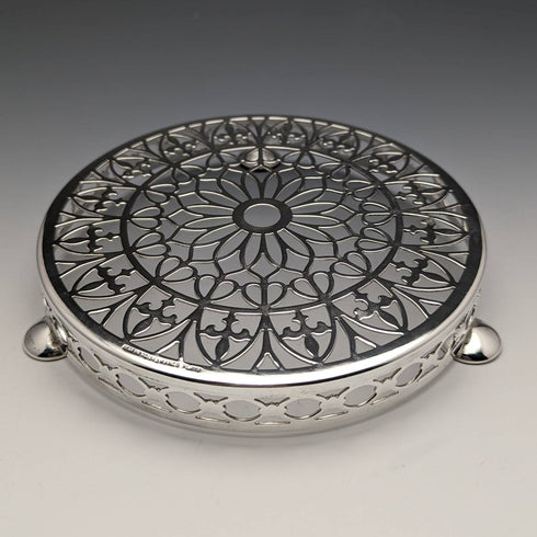 1923年 英国アンティーク シルバープレート製 ティーポットコースター