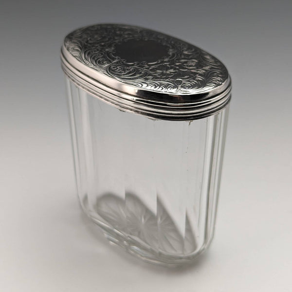 1880 年英國古董純銀蓋玻璃瓶 Arnold and Lewis