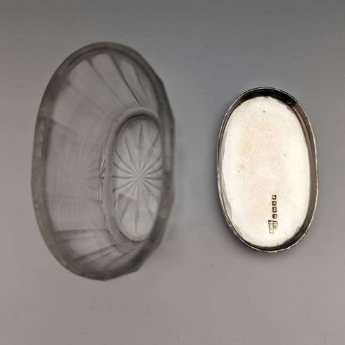 1880 年英國古董純銀蓋玻璃瓶 Arnold and Lewis