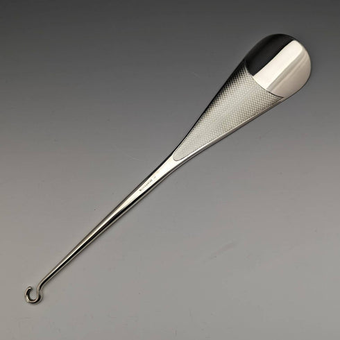1930 British Vintage Sterling Silver Shoehorn & Button Hook Mappin and Webb