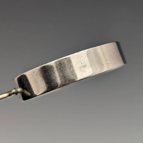 1878 British Antique Sterling Silver Small Loupe Magnifying Glass Lawrence Emanual