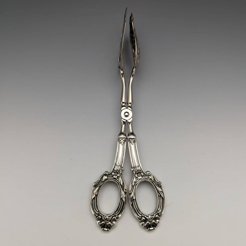 Pinzas para pastel antiguas con mango de plata esterlina, WEB Silver Company