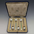 1929 English Vintage Sterling Silver Teaspoon Set of 6 in Case Mappin and Webb