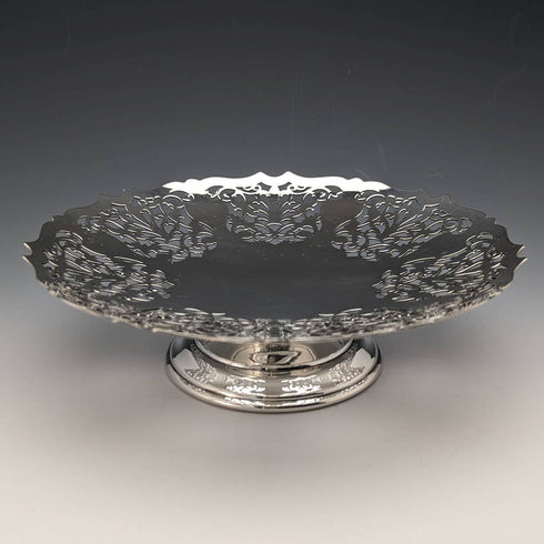 Around 1922 British antique silver plate compote/tazza diameter 22cm Mappin and Webb