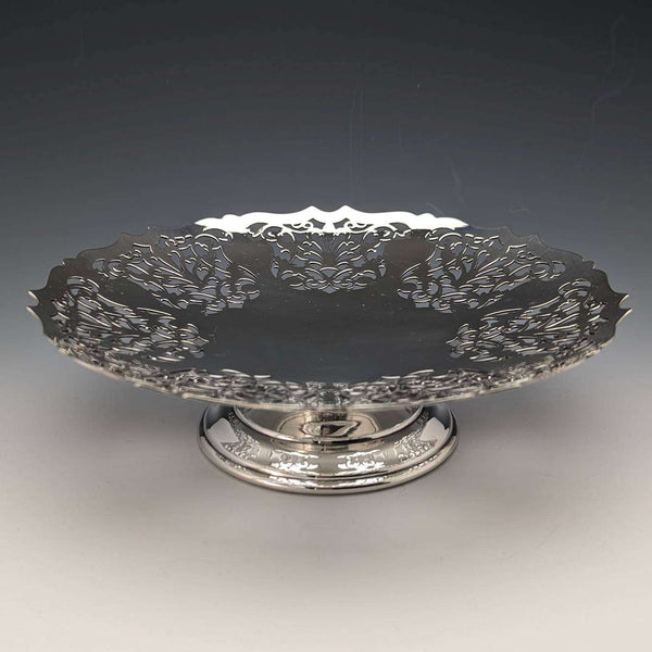 1922年頃 英国アンティーク シルバープレート製 コンポート/タッツァ 直径22cm Mappin and Webb