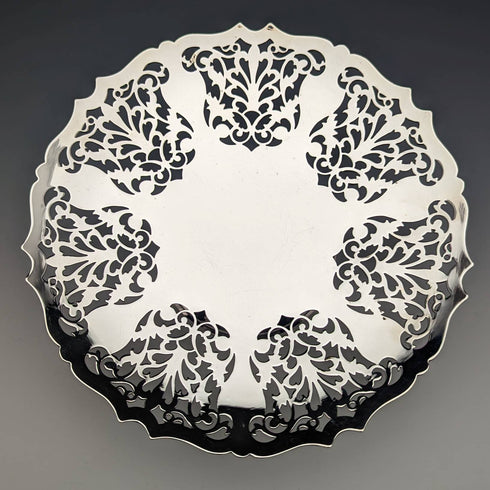 Around 1922 British antique silver plate compote/tazza diameter 22cm Mappin and Webb