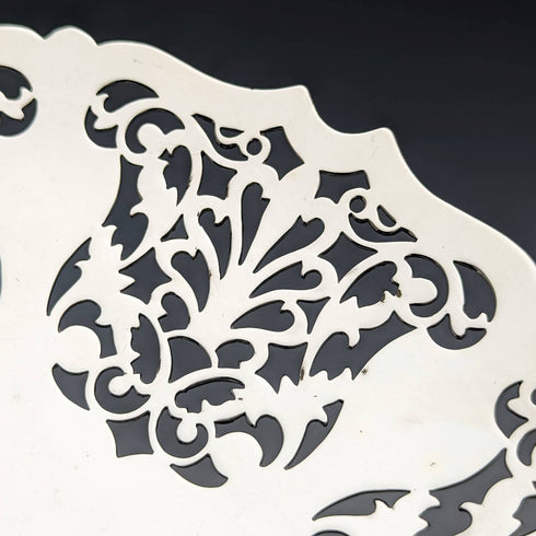 Around 1922 British antique silver plate compote/tazza diameter 22cm Mappin and Webb