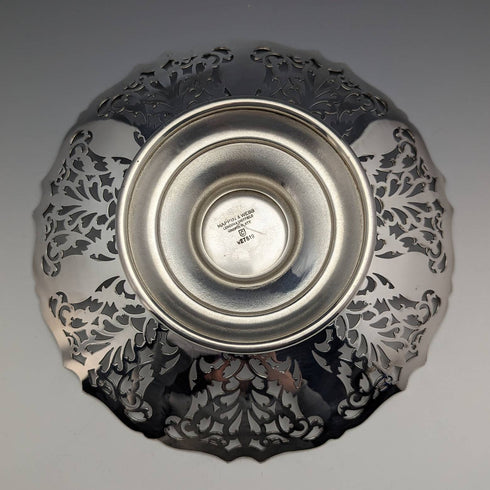 Around 1922 British antique silver plate compote/tazza diameter 22cm Mappin and Webb