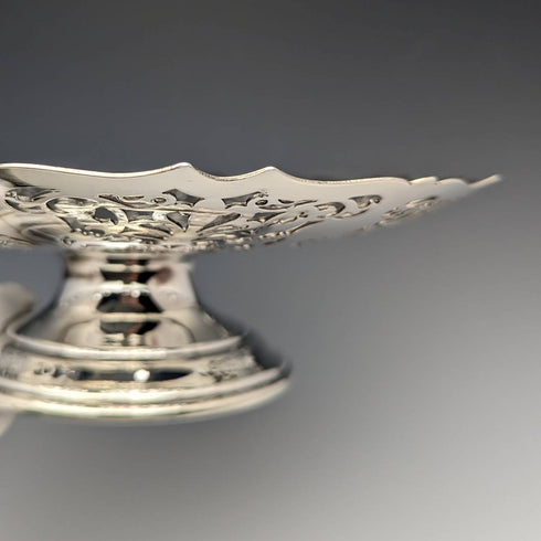 Around 1922 British antique silver plate compote/tazza diameter 22cm Mappin and Webb