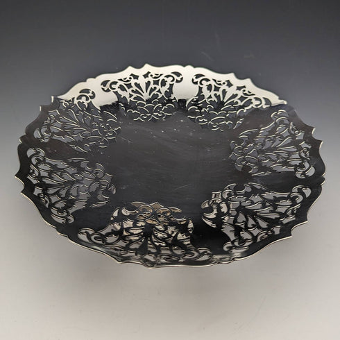 Around 1922 British antique silver plate compote/tazza diameter 22cm Mappin and Webb