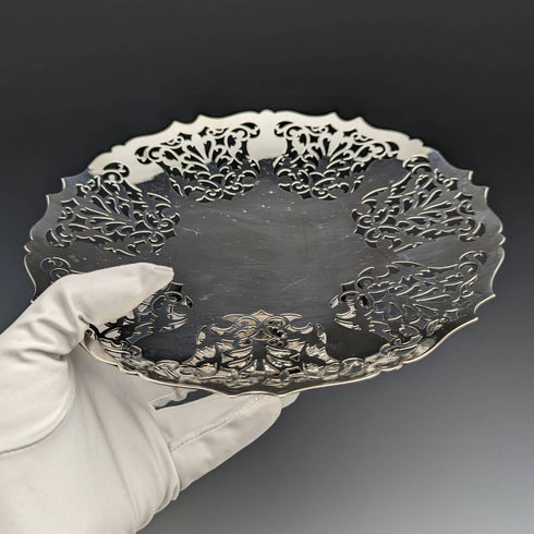 Around 1922 British antique silver plate compote/tazza diameter 22cm Mappin and Webb