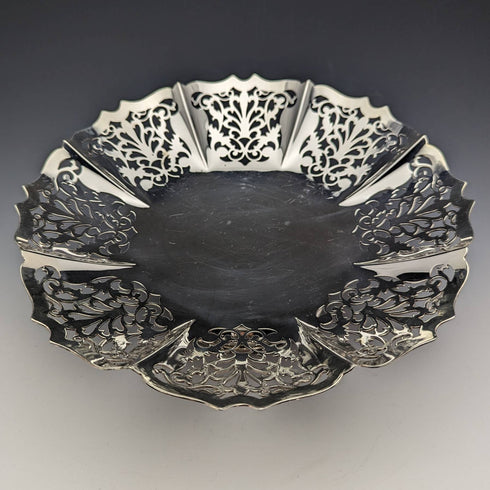 Around 1922 British Antique Silver Plated Compote/Tazza Diameter 24cm Mappin and Webb