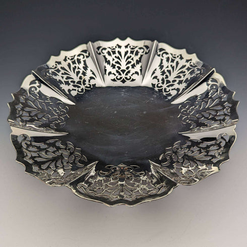 Around 1922 British Antique Silver Plated Compote/Tazza Diameter 24cm Mappin and Webb