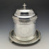 Around 1896 British Antique Silver Plated Biscuit Barrel Henry Bourne