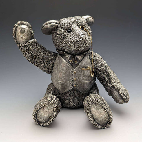 UK Country Artists Super Large Teddy Bear Sterling Silver Sculpture Figurine World Limited 100