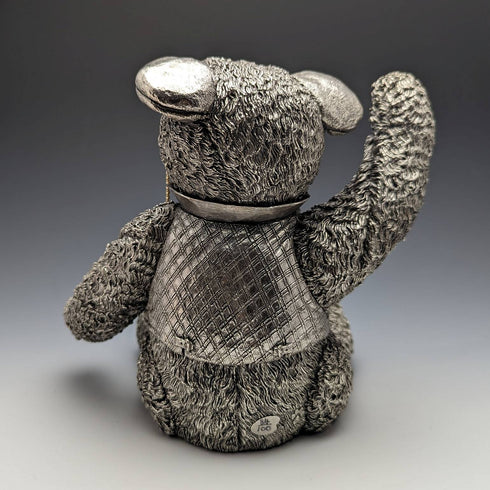 英國鄉村藝術家超大泰迪熊純銀雕塑雕像世界限量 100 個