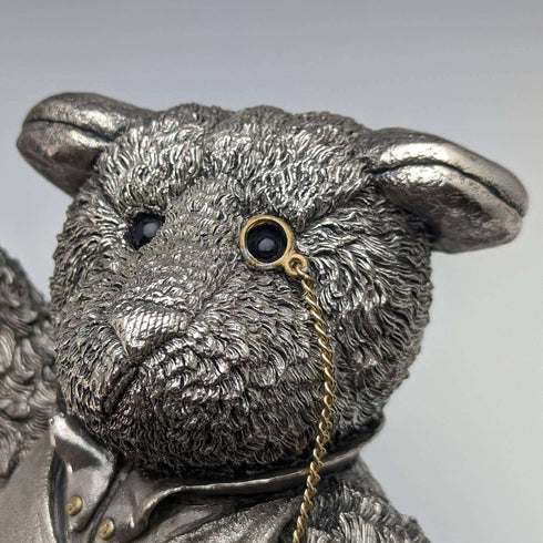 UK Country Artists Super Large Teddy Bear Sterling Silver Sculpture Figurine World Limited 100